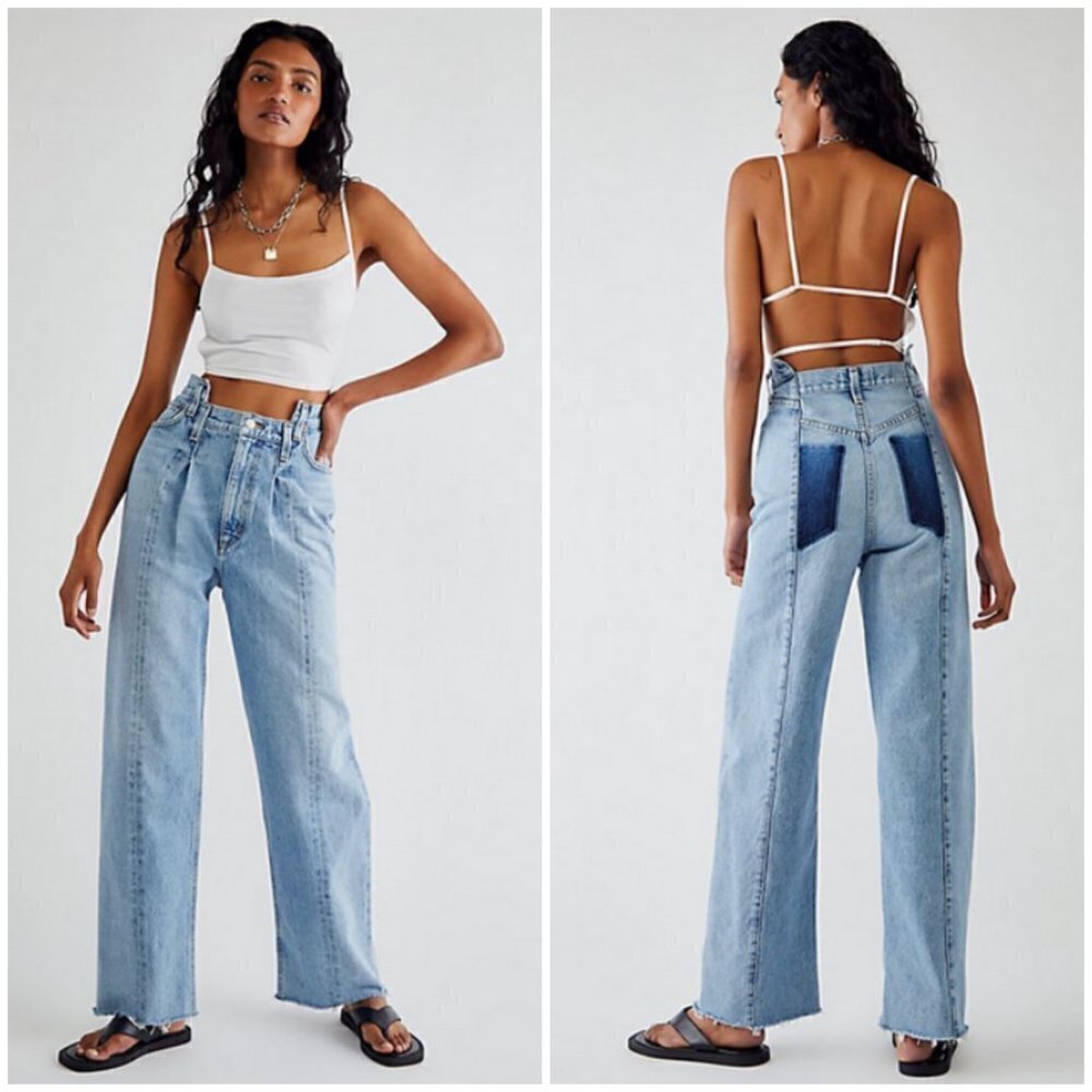 Agolde Pieced Angled Jeans ~ Matrix Patchwork 29 Nwot